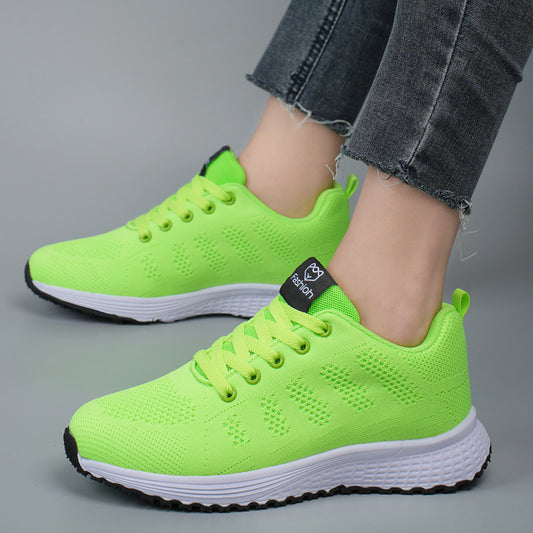 Women's Plus Size Flyknit Mesh Sneakers | All-Season Comfort Shoes
