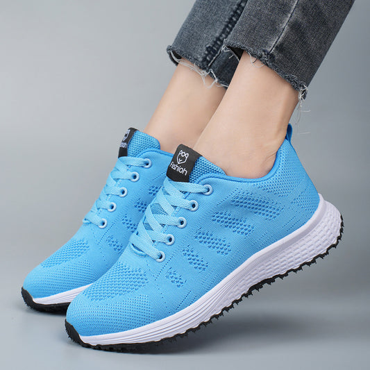 Women's Plus Size Flyknit Mesh Sneakers | All-Season Comfort Shoes