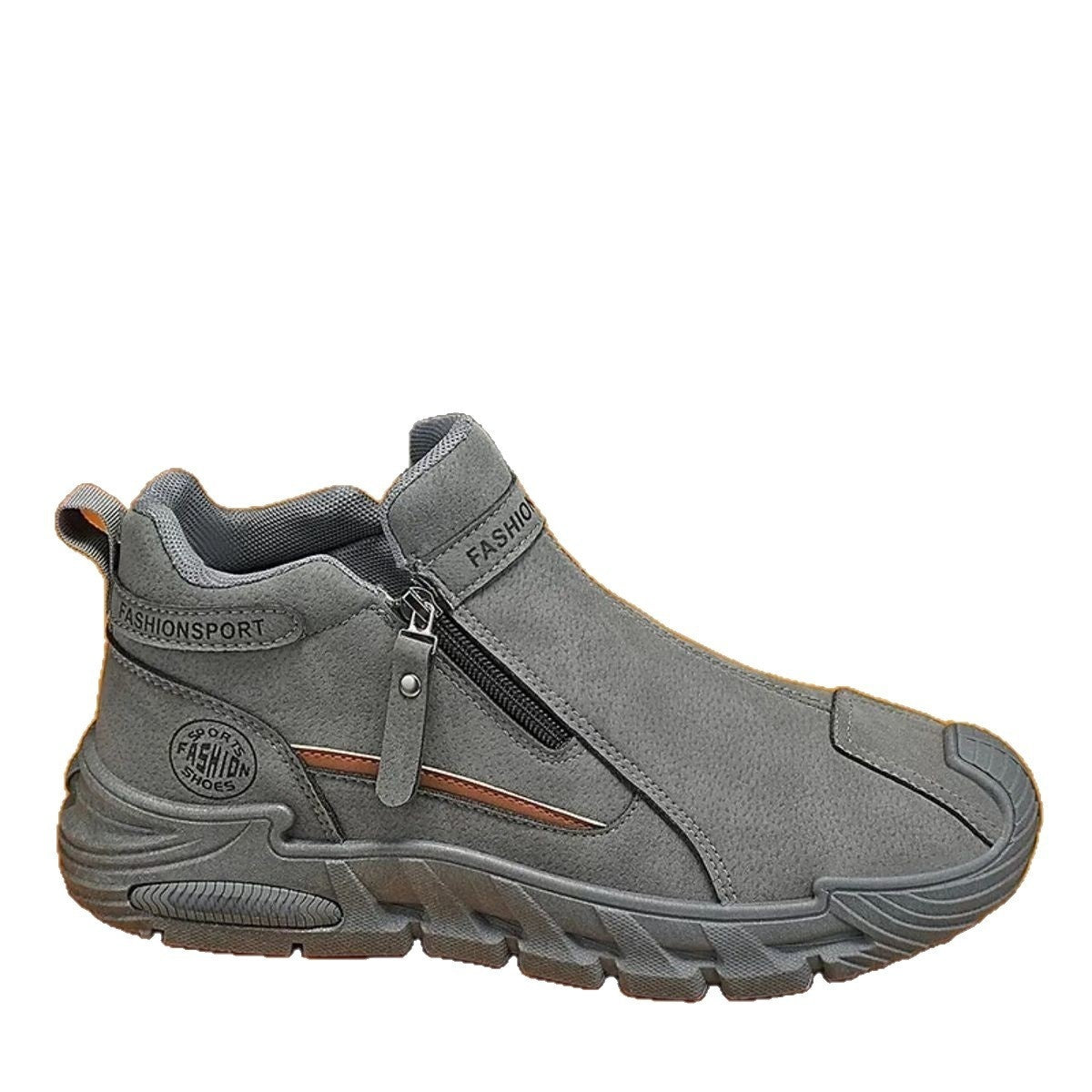 Trendy Men's Slip-Resistant Workwear Shoes – Versatile Zipper Footwear