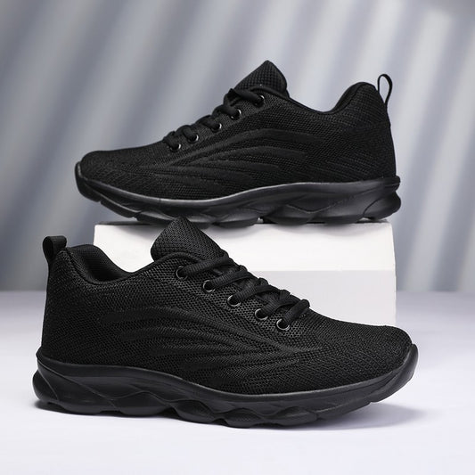 Women's Waterproof Platform Mesh Sports Shoes – Black