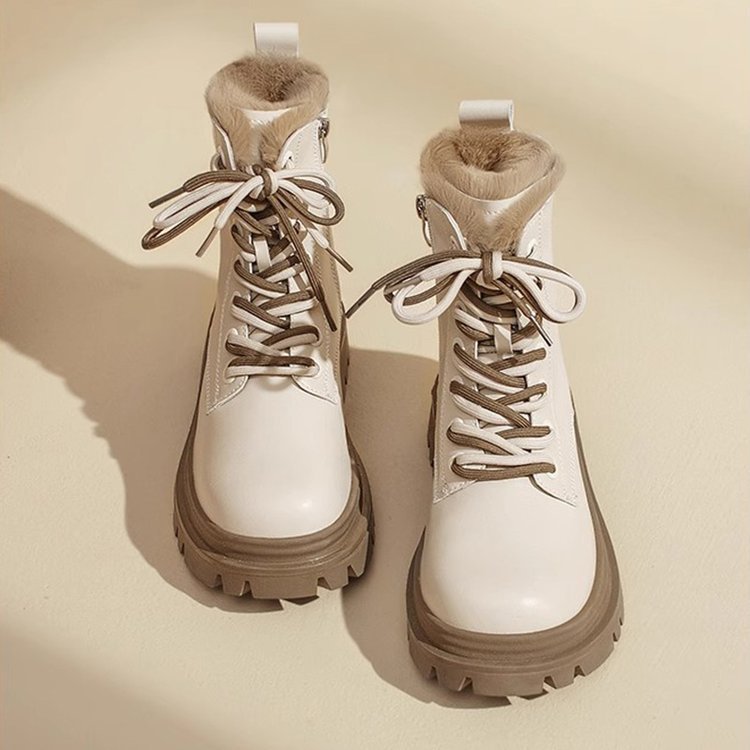 Women's Sequin Fleece-Lined Mid-Calf Boots | Chunky Heel Winter Boots